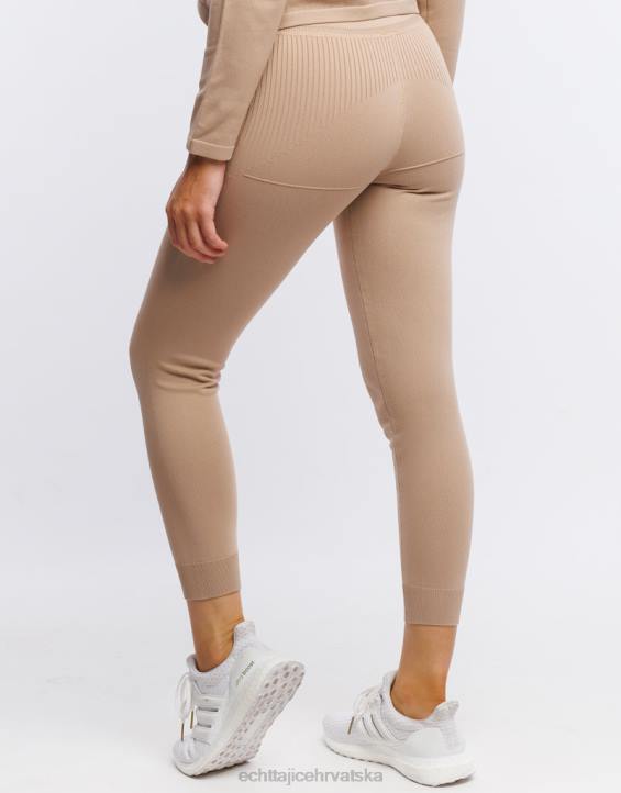 ECHT PBVJ516 odjeća krem bijela žene faze pletene joggers