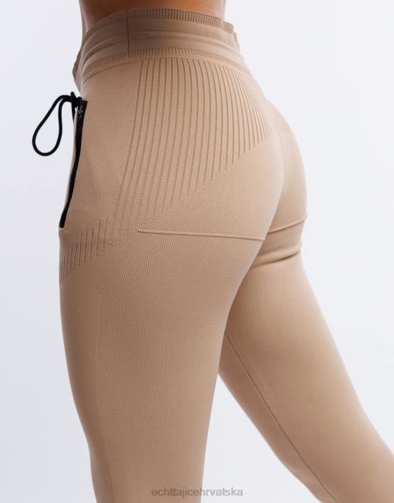 ECHT PBVJ516 odjeća krem bijela žene faze pletene joggers