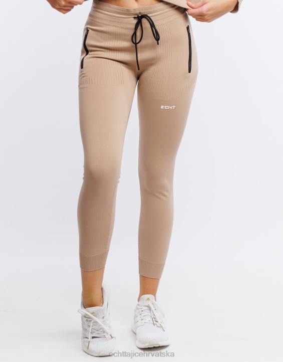 ECHT PBVJ516 odjeća krem bijela žene faze pletene joggers