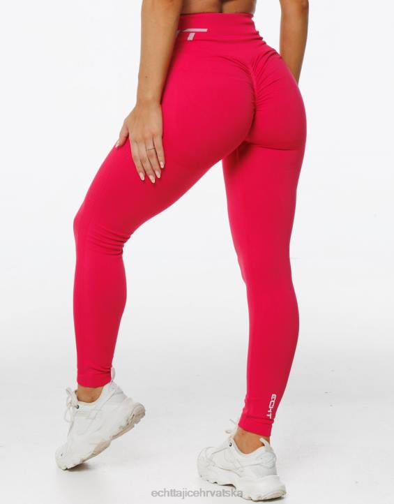 ECHT PBVJ45 odjeća magenta crvena žene nastati scrunch tajice