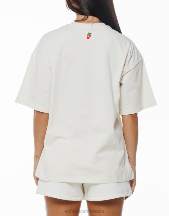 ECHT PBVJ173 odjeća bijela žene jagoda oversize tee