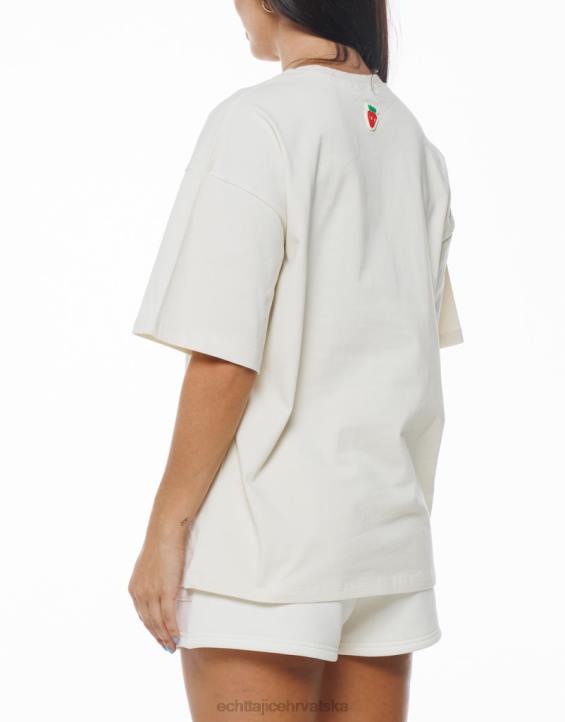 ECHT PBVJ173 odjeća bijela žene jagoda oversize tee