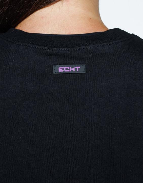 ECHT PBVJ192 odjeća crno žene fire oversize tee