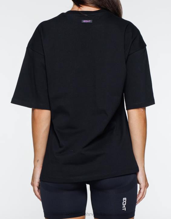 ECHT PBVJ192 odjeća crno žene fire oversize tee