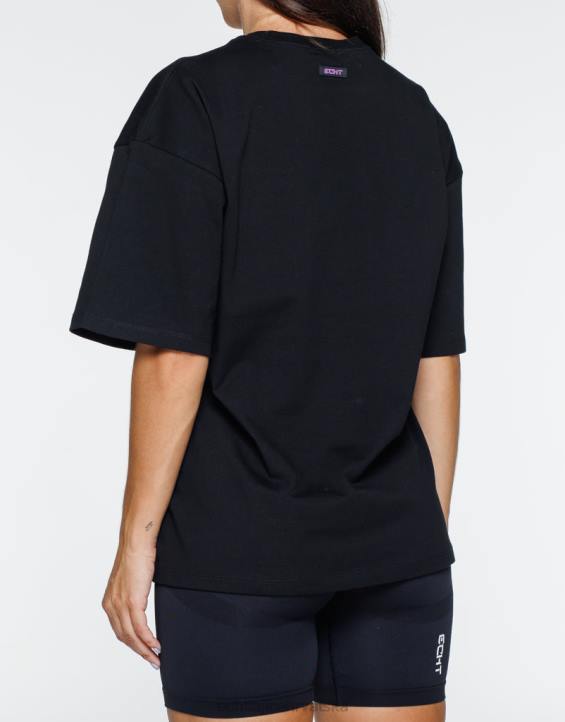 ECHT PBVJ192 odjeća crno žene fire oversize tee