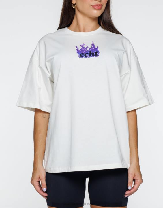 ECHT PBVJ193 odjeća bijela žene fire oversize tee