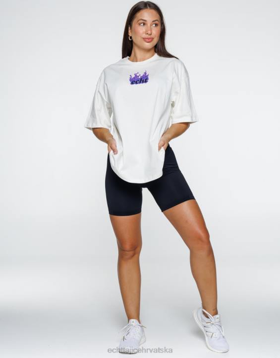 ECHT PBVJ193 odjeća bijela žene fire oversize tee
