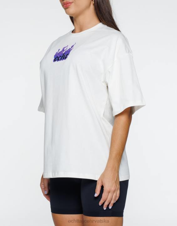 ECHT PBVJ193 odjeća bijela žene fire oversize tee