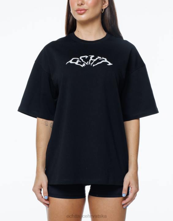 ECHT PBVJ224 odjeća crno žene teror oversize tee
