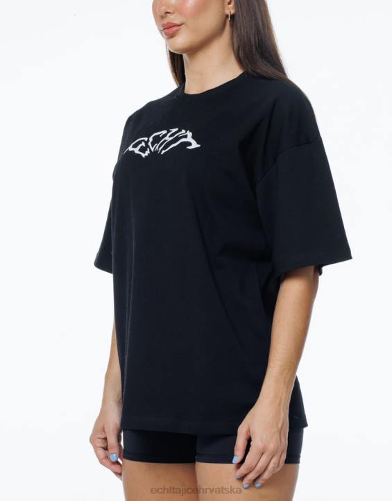 ECHT PBVJ224 odjeća crno žene teror oversize tee
