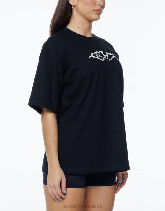 ECHT PBVJ224 odjeća crno žene teror oversize tee
