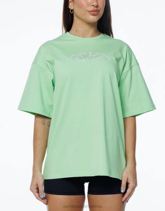 ECHT PBVJ225 odjeća limeta zelena žene teror oversize tee