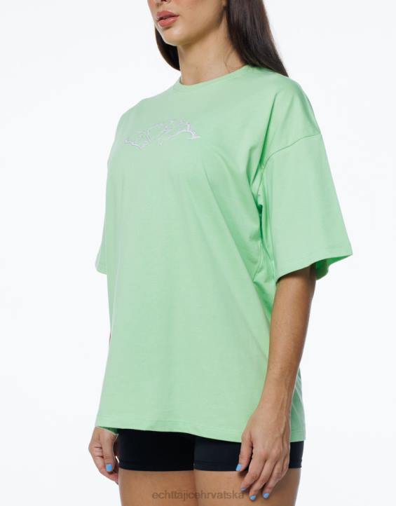 ECHT PBVJ225 odjeća limeta zelena žene teror oversize tee