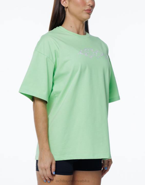 ECHT PBVJ225 odjeća limeta zelena žene teror oversize tee