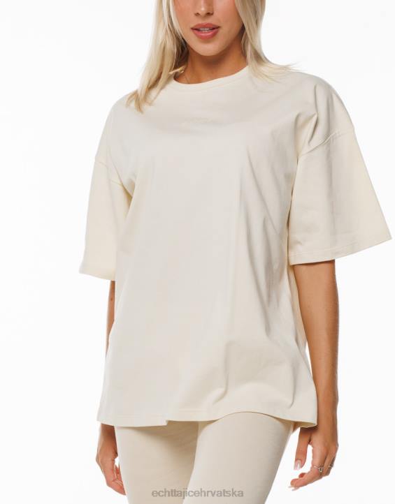 ECHT PBVJ304 odjeća krema žene osnovna oversize majica