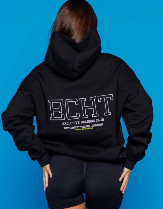 ECHT PBVJ65 odjeća crno žene držači club hoodie